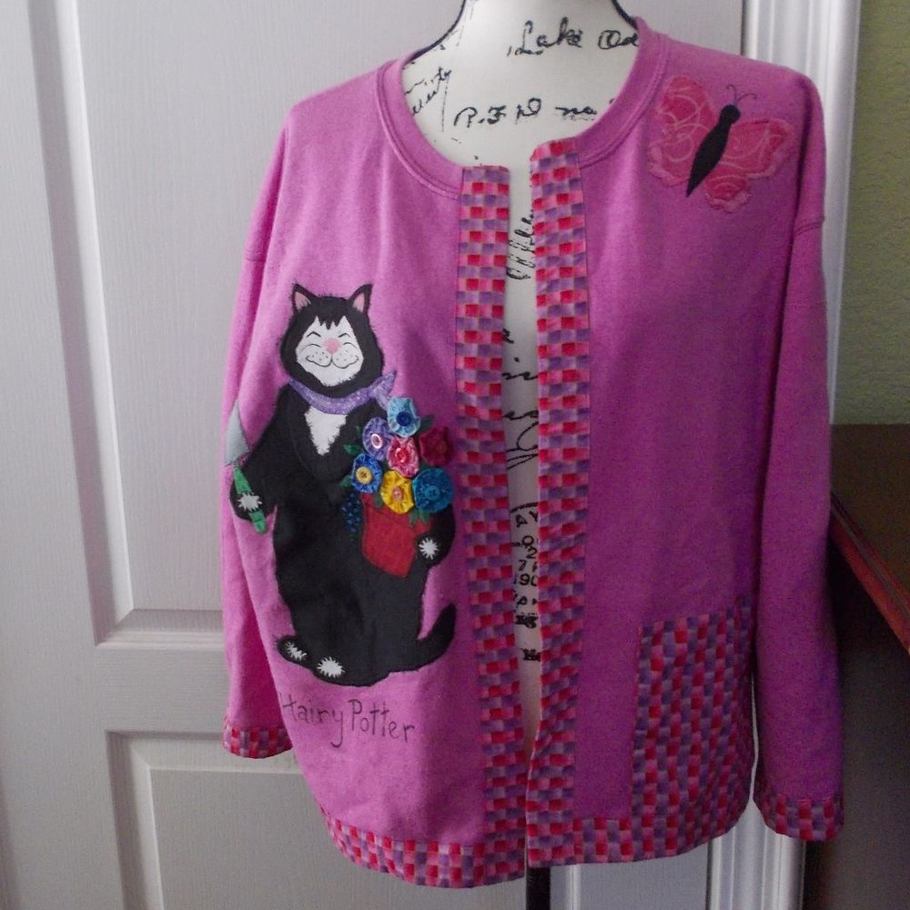 Open Front Cat Top Light Jacket XL - Picture 2 of 8